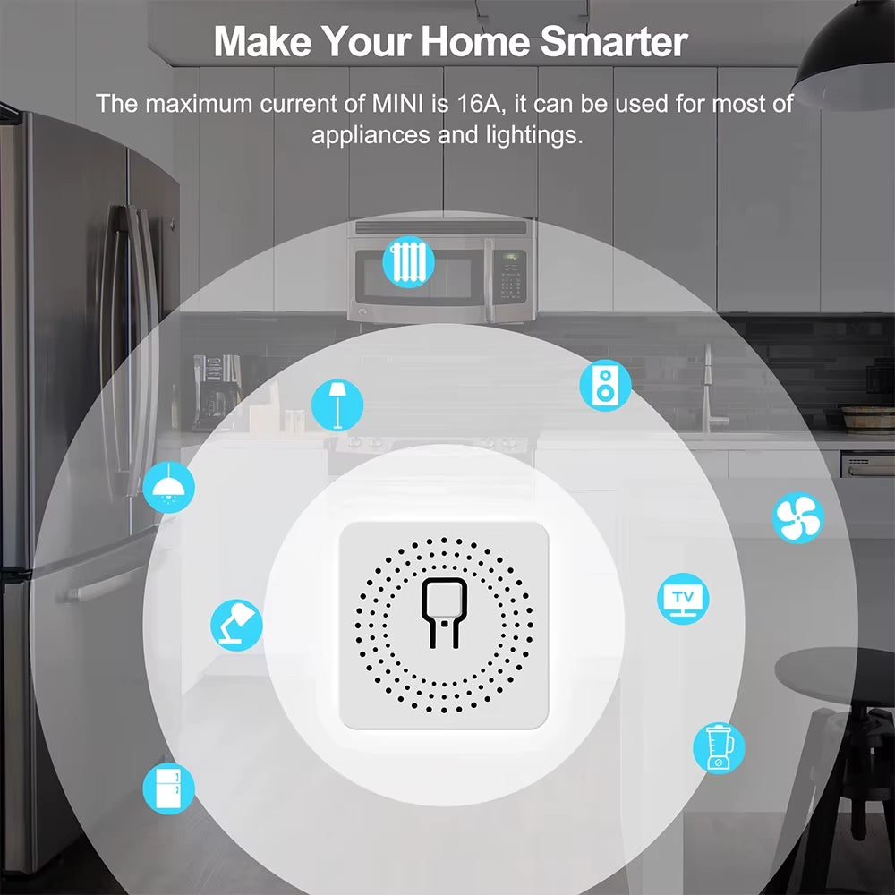 16A Tuya Zigbee 3.0 Mini Smart DIY Switch 2 Way Control Smart Home Relay Automation Breaker Works with Alexa Google Home Yandex