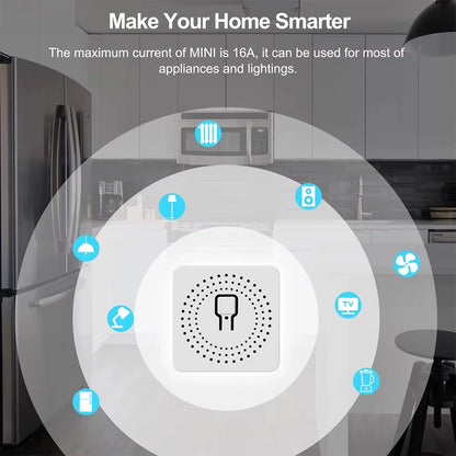 16A Tuya Zigbee 3.0 Mini Smart DIY Switch 2 Way Control Smart Home Relay Automation Breaker Works with Alexa Google Home Yandex