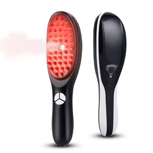 Anti Hair Loss Scalp Care Electric Massage Comb Red and Blue Light Therapy Scalp Vibration Massage Brush Hair Growth Massager