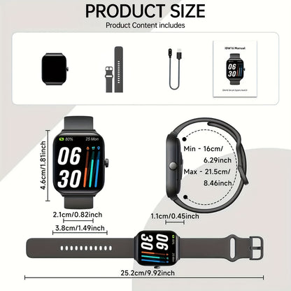 FAWEIO Smart Watch For Men Women Wireless Call, 1.95" Smartwatch With 100+ Sport Modes, Fitness Activity Tracker Pedometer, Built-in Alexa, For iPhone & Android, Perfect Gift For Family And Friends