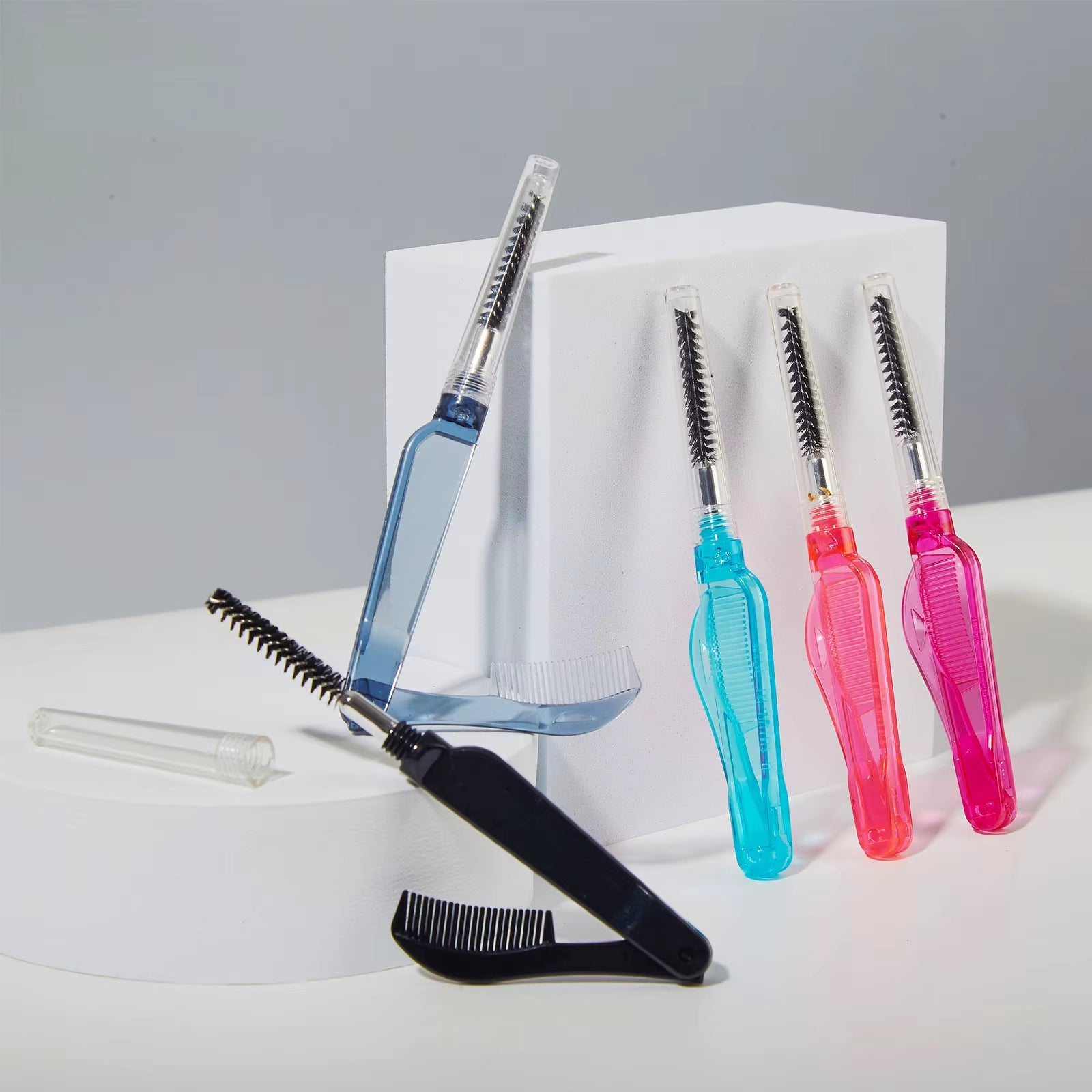 1 Pc Dual Purpose Double Head Stainless Comb Eyelash Eyebrow Comb Makeup Mascara Brushes Eyelashes Wands for Make up Tools