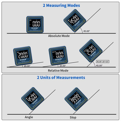 Small Digital Level Rechargeable Protractor Inclinometer Digital Angle Finder Angle Measuring Tools