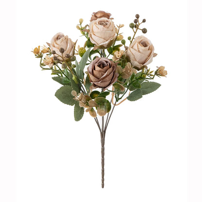 Silk Artificial Flower Rose Wedding Bridal Bouquet Home Room Vase Festival Outdoor Garden Bonsai Arch Diy Gift Box Decoration