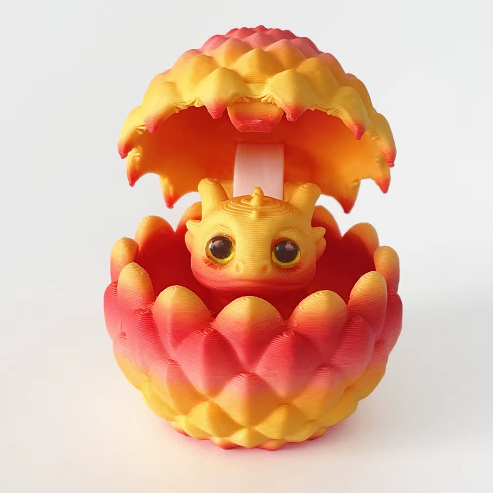 3D Printed Decorative Ornament Dragon Egg with Little Dragon Inside, Suitable for Furniture and Desktop Home Decor Christmas
