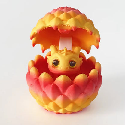 3D Printed Decorative Ornament Dragon Egg with Little Dragon Inside, Suitable for Furniture and Desktop Home Decor Christmas