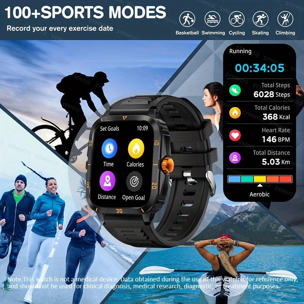 1pc Smart Watch, 1.96" HD Screen Voice Calling 430mHA Large Battery Watch, 100+Sport Mode Smart Bracelet, 3ATM Swimming Waterproof Smart Watch For Android And IPhone, Best Gifts Beauty World Shop