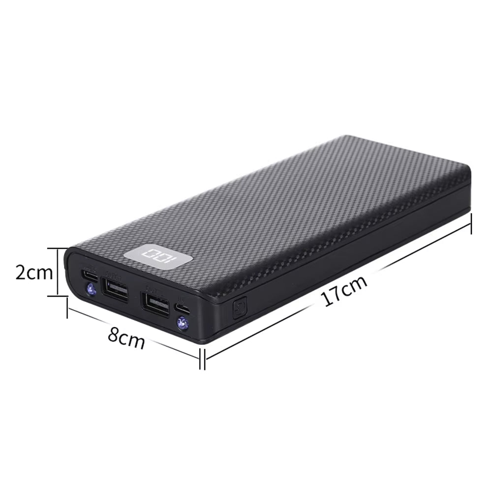 DIY 8*18650 Battery Power Bank Case Charge Storage Box 5V Dual USB Type C Battery Holder Box PD QC3.0 Fast Charge for Smartphone