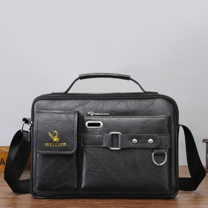 Vintage Crossbody Messenger Bag, Large Capacity Shoulder Bag, Casual Business Handbag & Satchel Purse Beauty Fashion