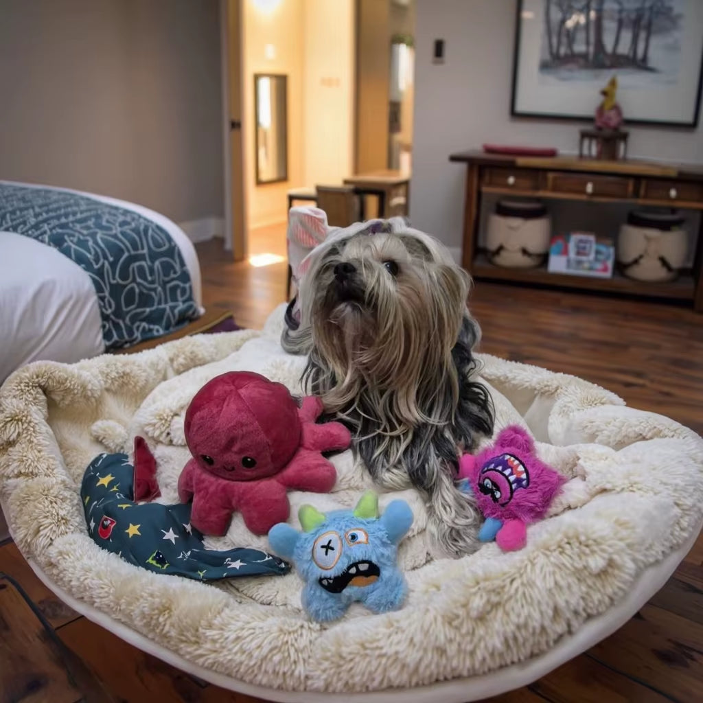 Fun Little Monster Plush Dog Toys Make a Sound to Attract Dog Attention Companion Factory Direct Sales