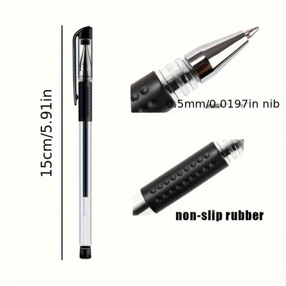 18pcs (3 Pens + 15 Refills) Gel Pen Set School Supplies Black Blue Red Ink Color 0.5Mm Ballpoint Pen Kawaii Pen Student School Office Stationery Beauty Fashion