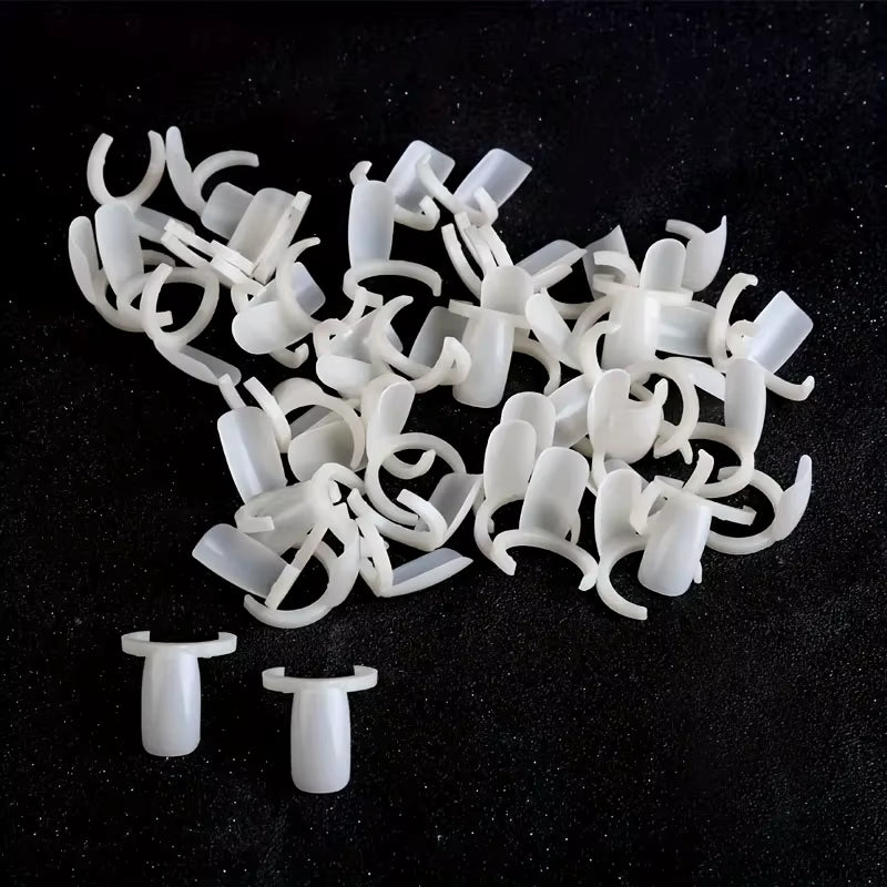 50Pcs Nail Display Ring DIY Showingself Color Board Colors Display 2*2*1Cm Card Ring Shape Can Be Put on the Nail Polish Bottle