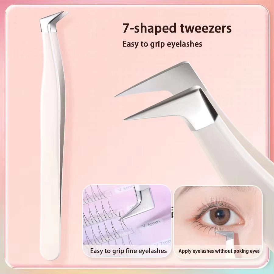 1/2/4Pcs Eyelashes Tweezers Stainless Steel Superhard Tweezers High Precision Anti-Static Tweezers for Eyelash Extensions Tools