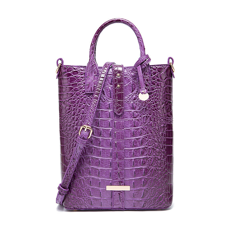 Elegant Crocodile Pattern Tote Bag, Trendy Office & Work Purse, Women's Classic Handbag Beauty Fashion