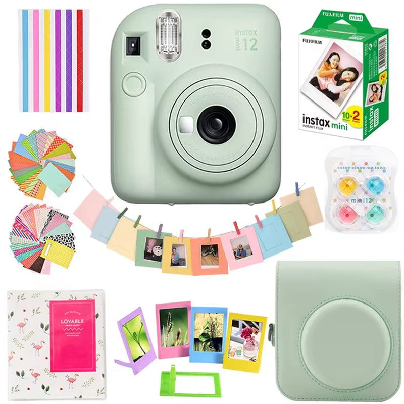 Genuine Fuji Instax Mini 12/SE Camera New  Instax Camera Comes with Camera Bag Set with Optional Film Photo Paper