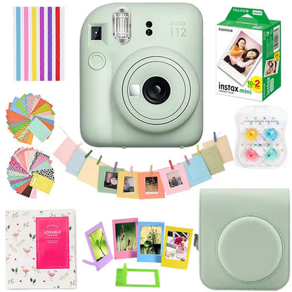 Genuine Fuji Instax Mini 12/SE Camera New  Instax Camera Comes with Camera Bag Set with Optional Film Photo Paper