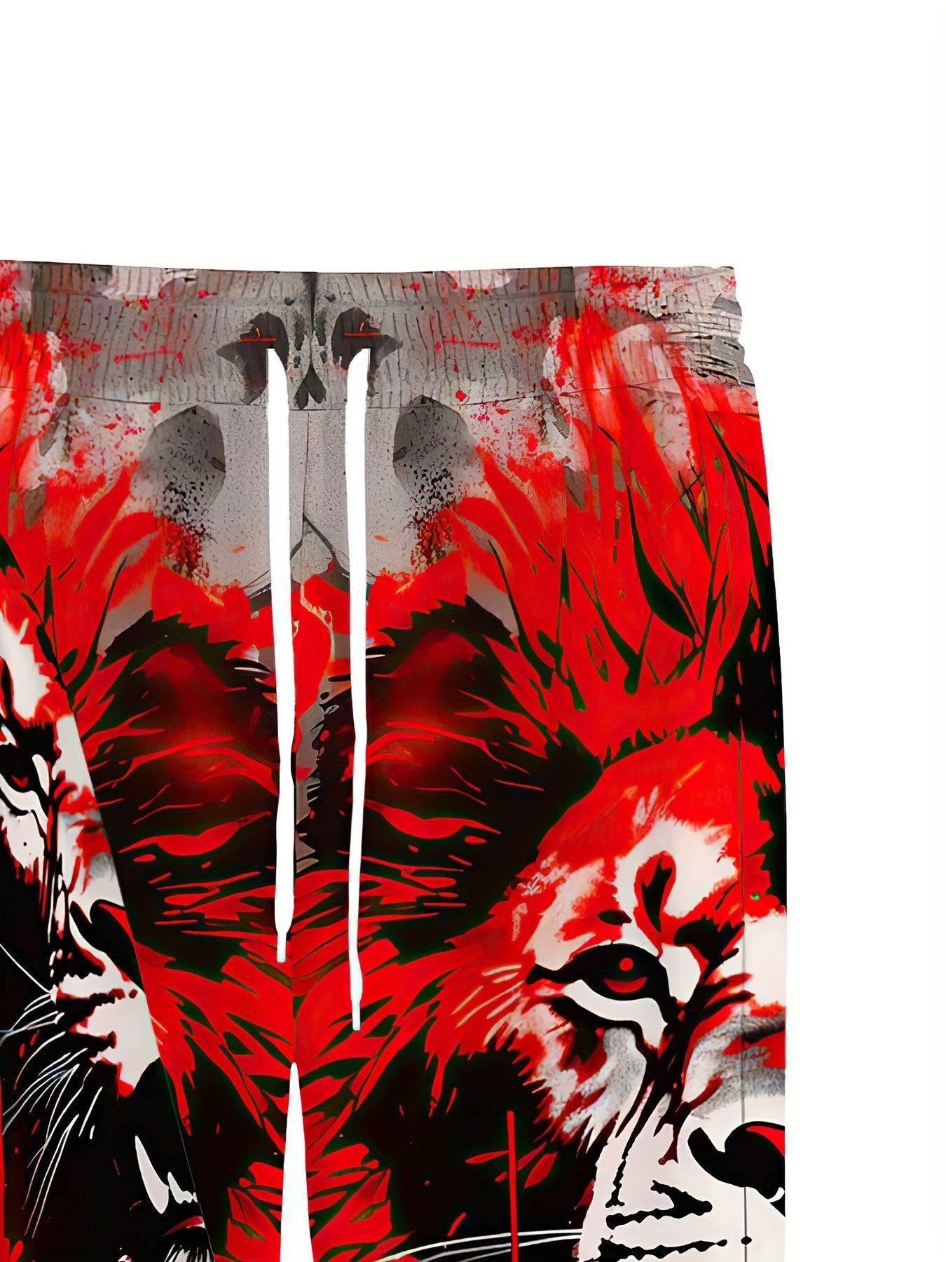 Plus Size Men's Fashion 3D Lion Print 2pcs Sportswear Set Fashion Long Sleeve Hoodie and Sport Trousers Suitable for Spring and Autumn Outdoor, PLUS SIZE Beauty World Shop