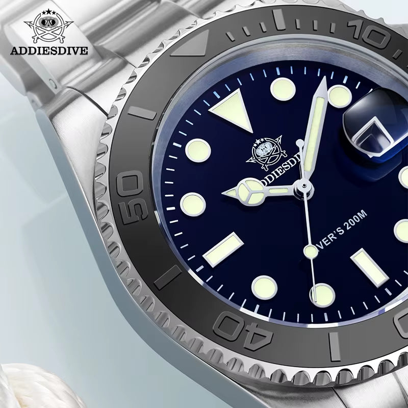 Luxurious Men'S Analog Quartz Watch BGW9 Luminous 20 Bar Waterproof Men'S Diving Stainless Steel Men Watches H3
