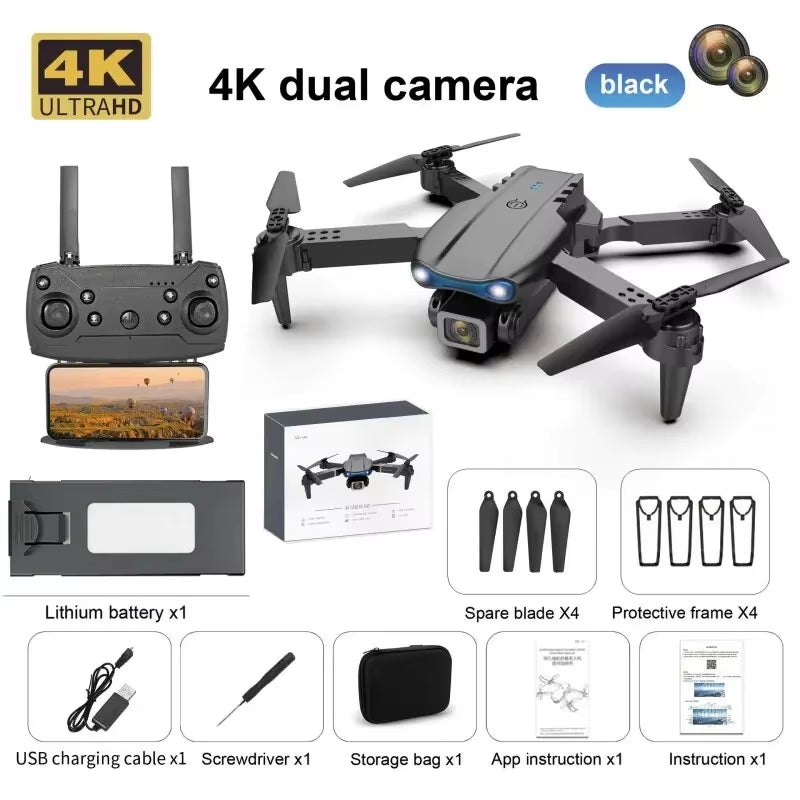 Professional Mini Drone E99 HD 4K Camera Foldable WIFI FPV RC Aerial Photography Quadcopter RC Helicopter Children'S Toy Gift