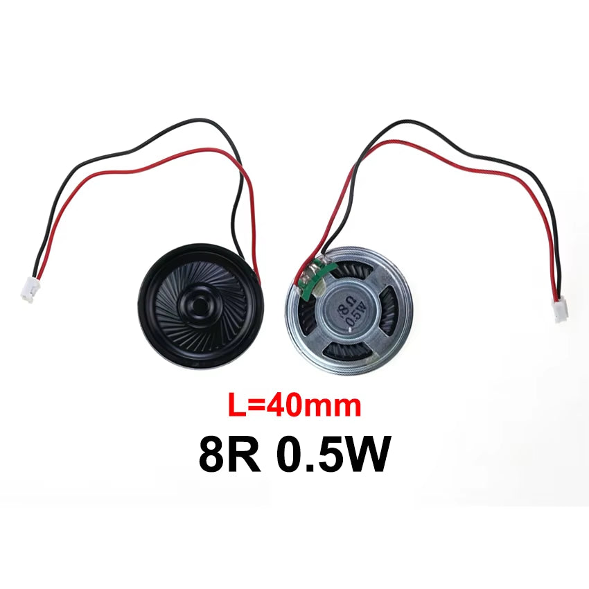 1X 8 Ohm 8R 0.5W Mini Ultra-Thin Horn Speaker Diameter 20Mm 23Mm 28Mm 30Mm 36Mm 40Mm 50Mm 57Mm Loudspeaker W/ P2.0 Termina Wire