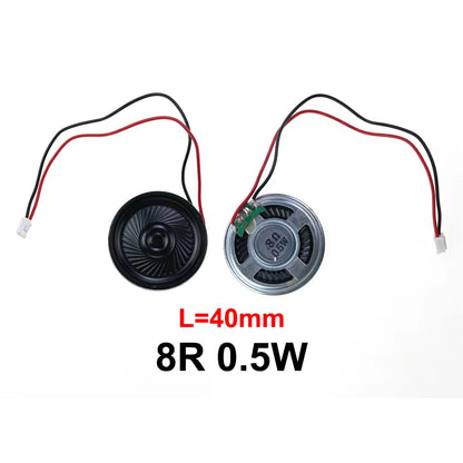 1X 8 Ohm 8R 0.5W Mini Ultra-Thin Horn Speaker Diameter 20Mm 23Mm 28Mm 30Mm 36Mm 40Mm 50Mm 57Mm Loudspeaker W/ P2.0 Termina Wire