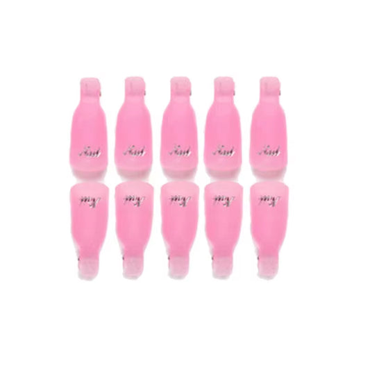10 Pcs/Bag Colorfulful Acrylic Manicure Art Dipped Cap Clip Nail Cleaning Manicure Uv Gel Nail Polish Dipped Wrapping Tool Finger