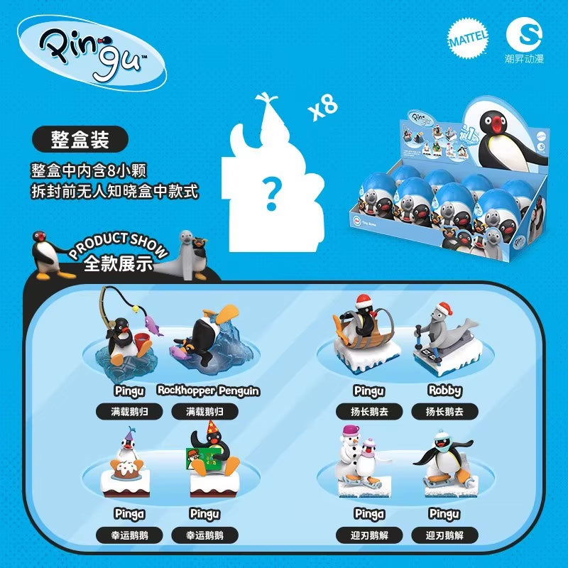 Anime Pingu Gashapon Blind Box Cute Surprise Mystery Boxes Figures Model Toys Cartoon Kawaii Desktop Decor Accessories Kid Gift