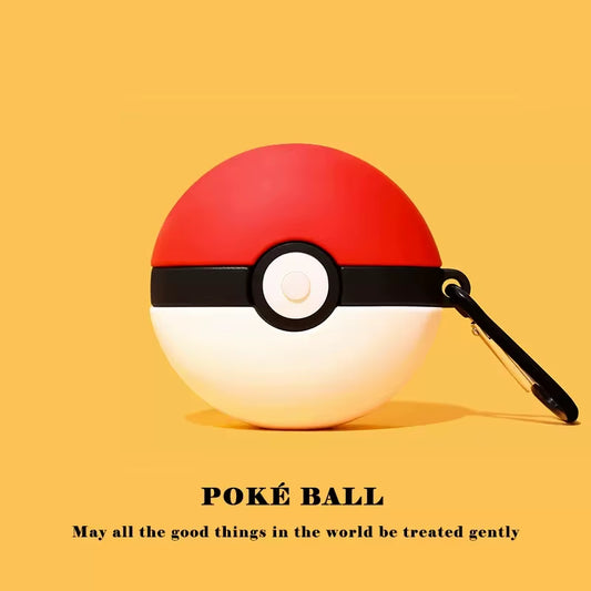 For Airpods 1 2 3 4 Pro Pro 2 Pro 3 Case Cute Cartoon Pokeball Silicone Earphone Case Accessories Cover