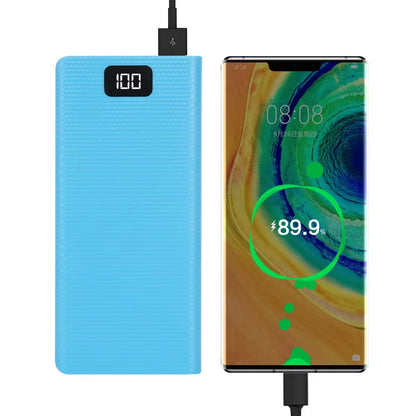 DIY 8*18650 Battery Power Bank Case Charge Storage Box 5V Dual USB Type C Battery Holder Box PD QC3.0 Fast Charge for Smartphone