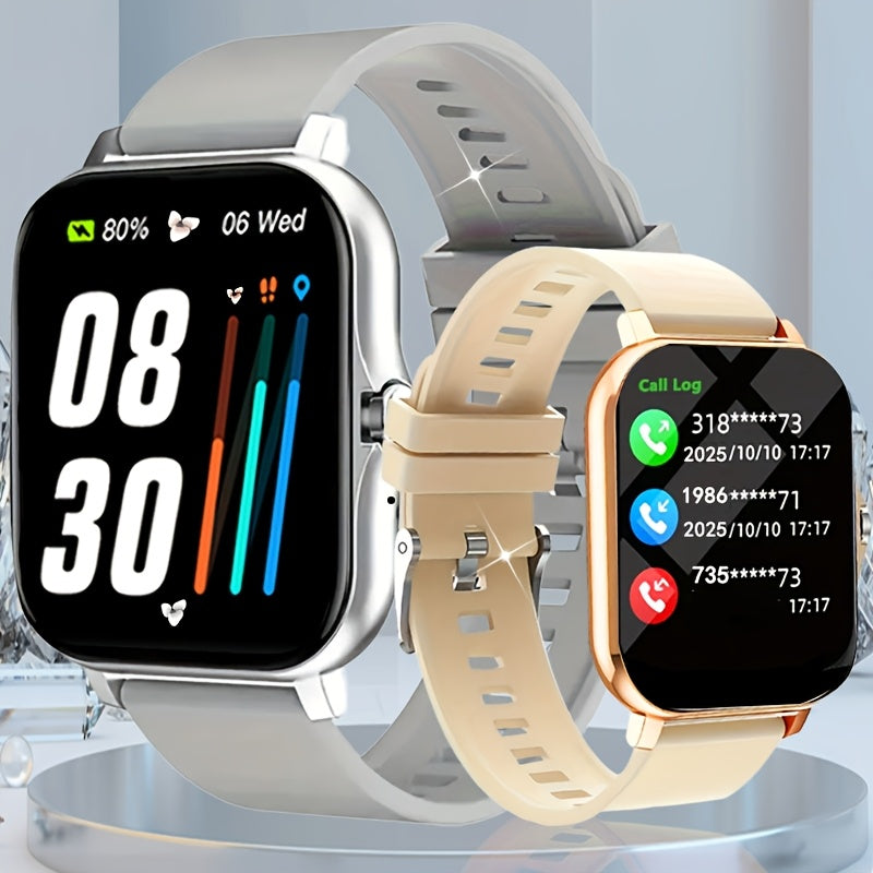 1.83-inch Full Touch Screen Smart Watch for Men And Women, USB Rechargeable, with Wireless Call And Message Reminder, Dual TPU Strap, Multi-sport Mode Outdoor Fitness Watch, Sports Recording Pedometer, Email Display, Activity