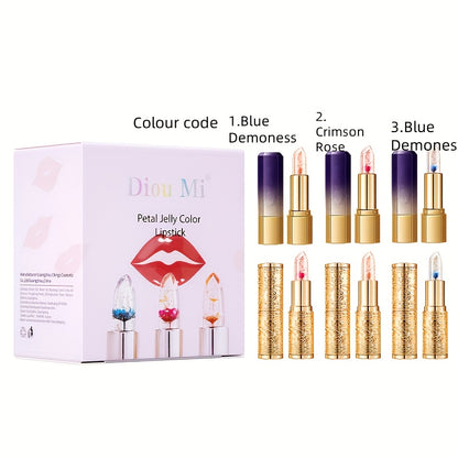 6 Pack Color-Changing Lipstick & Gloss Set - Flower Jelly Lip Balm with Magic Temperature Effect | Long-Lasting Hydrating & Nourishing Combo (Pink) Beauty World Shop