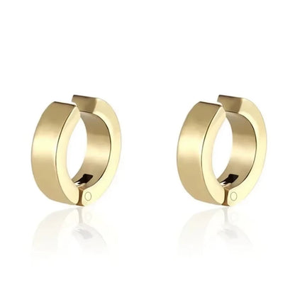 2Pcs Punk Mens Strong Magnet Magnetic Ear Stud Set,Non Piercing Cross Clip-On Earrings Suitable Gifting Boyfriend Lover Jewelry