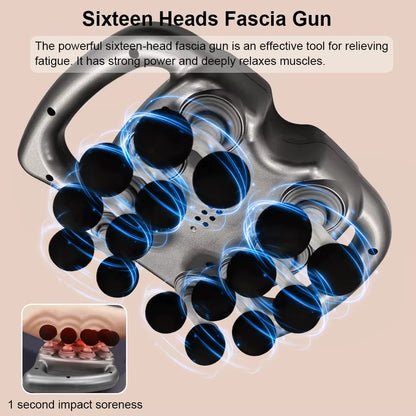 Fascia Gun Muscle Massage Gun Sixteen High Frequency Neck Shoulder Waist Massage Machine Professional Muscle Massage Gun