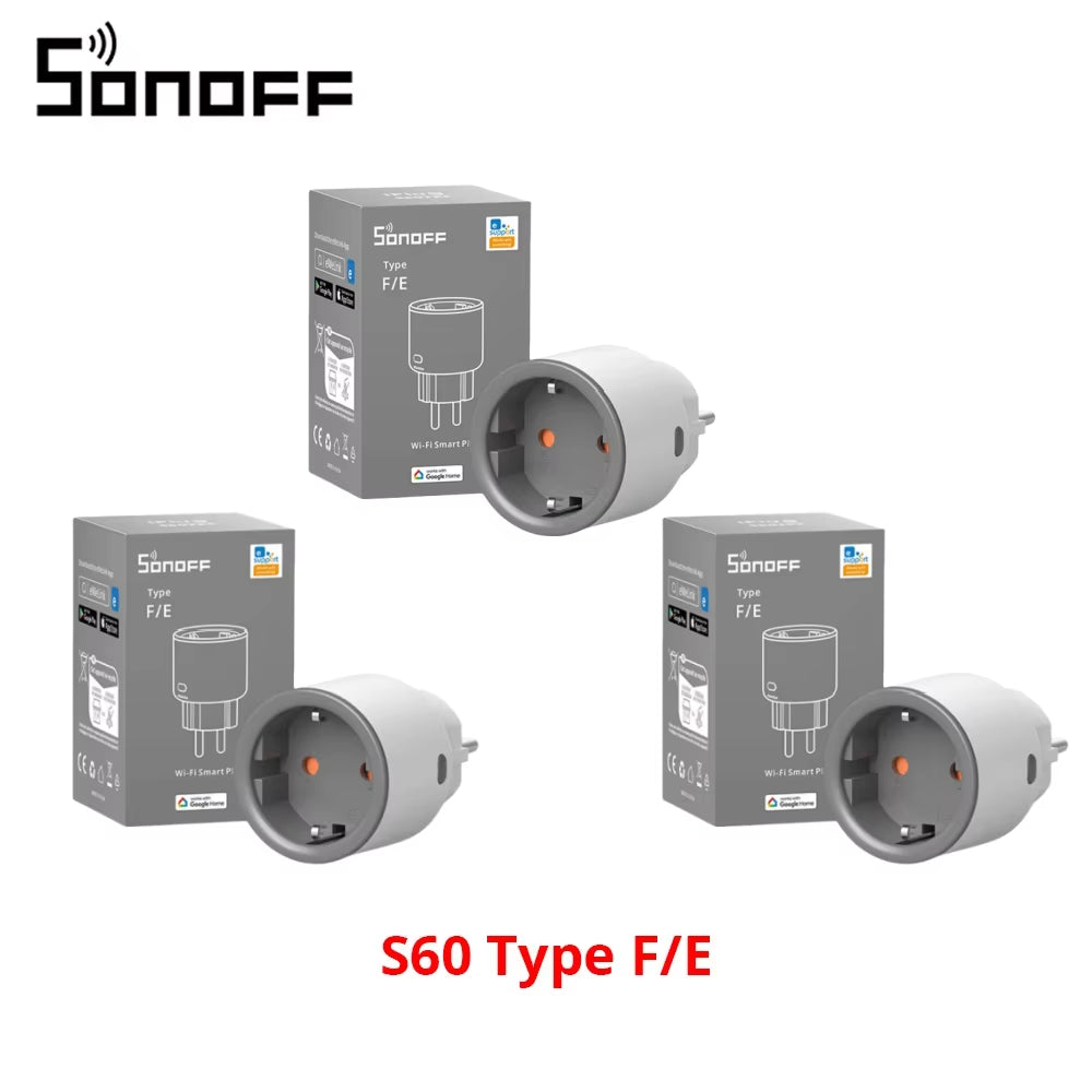 S60 EU  Wifi Socket Smart Wifi Plug with Energy Monitoring Remote Control Timer Voice Control Smart Scene