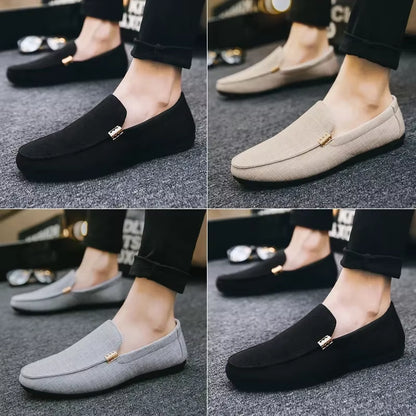 Shoes Men Casual Comfort Men Shoes Denim Male Shoes Adult Footwear 2024 New Loafers Canvas Sneakers Driving