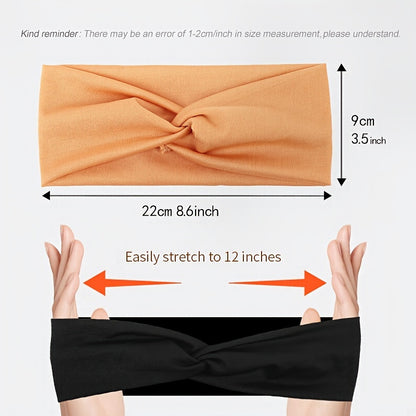 [Elastic Hair Band] 1pc Elastic Sweat Absorbent Hair Band for Yoga Gym Sport
