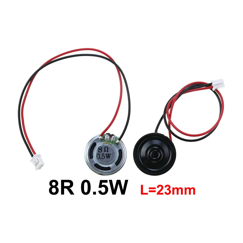 1X 8 Ohm 8R 0.5W Mini Ultra-Thin Horn Speaker Diameter 20Mm 23Mm 28Mm 30Mm 36Mm 40Mm 50Mm 57Mm Loudspeaker W/ P2.0 Termina Wire
