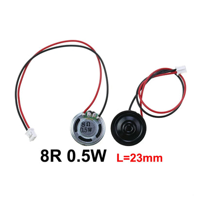 1X 8 Ohm 8R 0.5W Mini Ultra-Thin Horn Speaker Diameter 20Mm 23Mm 28Mm 30Mm 36Mm 40Mm 50Mm 57Mm Loudspeaker W/ P2.0 Termina Wire