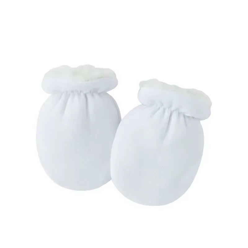 Warm Wool Newborn Mittens for Boy Girl Candy Solid Color Toddler Glove Autumn Winter Anti-Scratch Face Cashmere Baby Glove