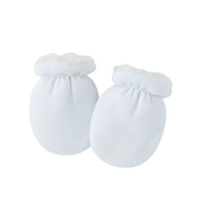 Warm Wool Newborn Mittens for Boy Girl Candy Solid Color Toddler Glove Autumn Winter Anti-Scratch Face Cashmere Baby Glove