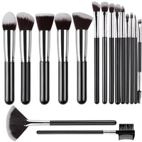 16Pcs Silver Black