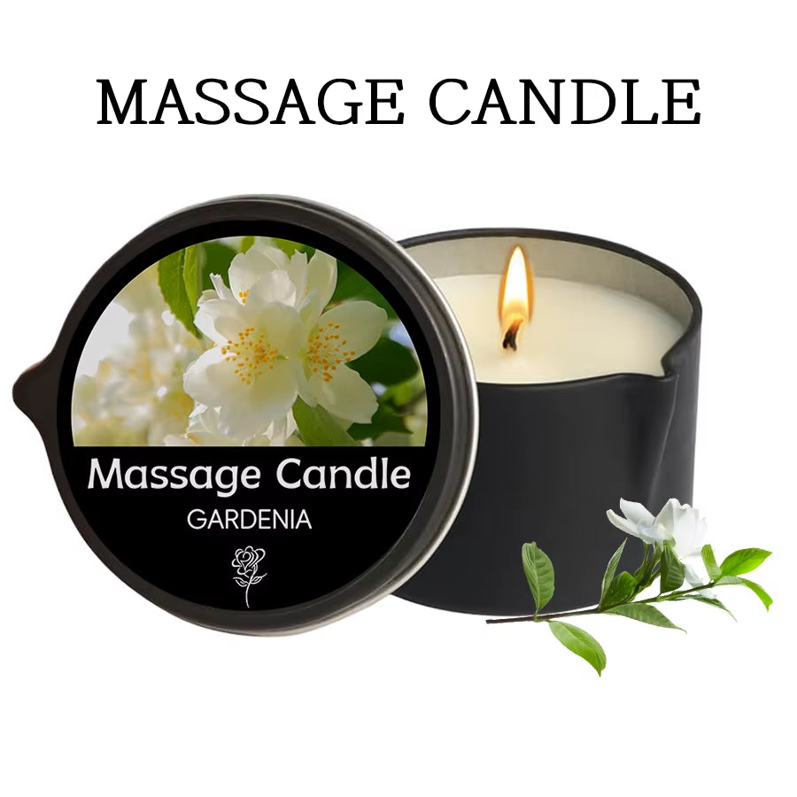 Massage Candle - Essential Oil- Amber Vanilla, 1Oz/28.35G Melts into Warm Massage Oil - Massage Oil Candle, Pour Spout