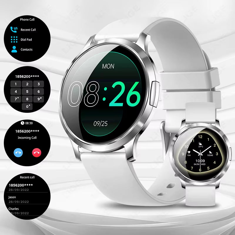 2025 New Smart Watch for Women AMOLED Screen Watches IP68 Waterproof Heart Rate Monitor Ladies Smartwatch for Huawei Xiaomi
