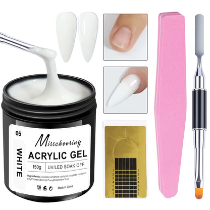 150G Large Capacity Nail Extension Gel Acrylic Semi-Permanent UV/LED Gel Varnish Suitable for DIY Design Nail Art Extension Tool