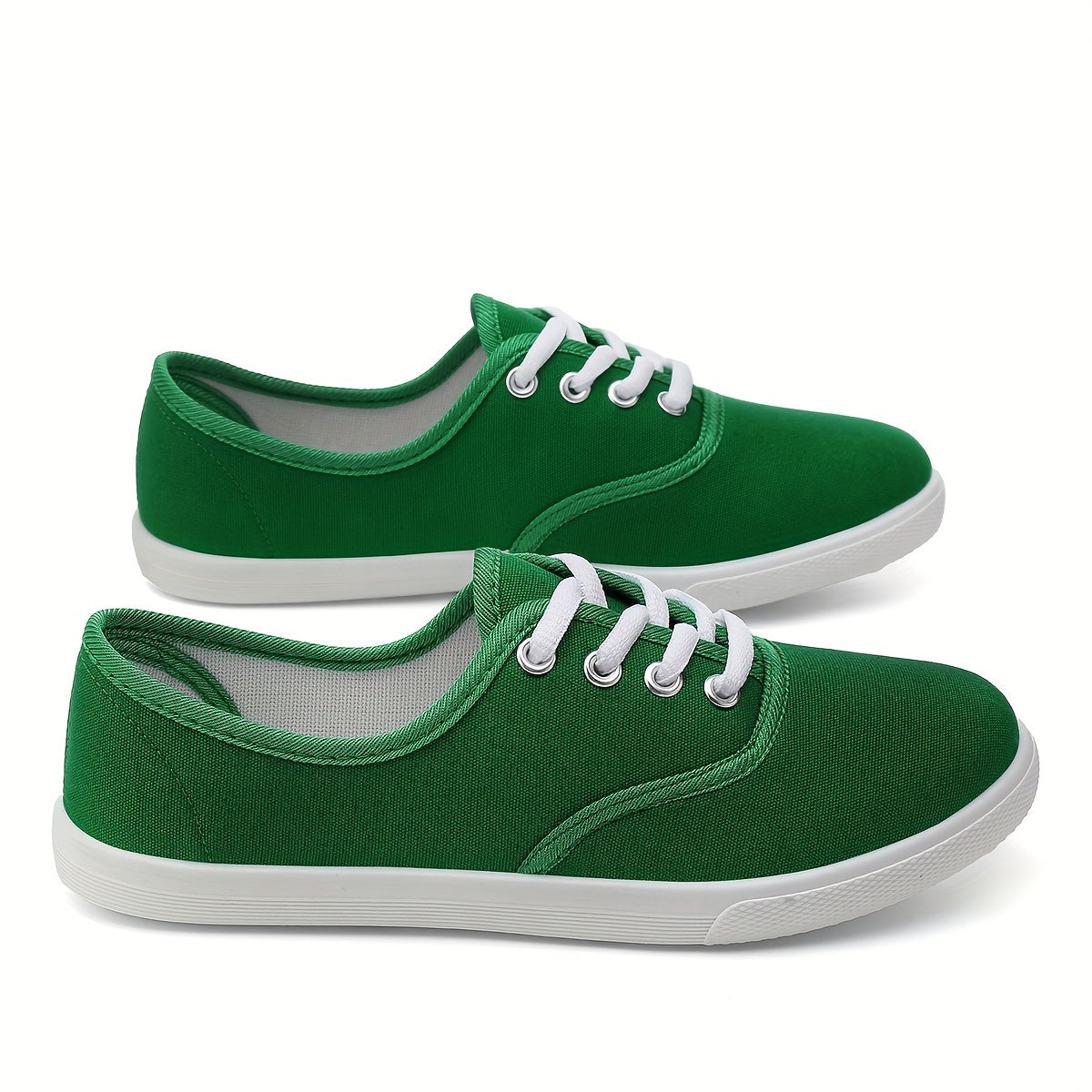 Women's Casual Canvas Sneakers, Low-Top Lace-up Walking Shoes, Lightweight & Comfort Sport Shoes Beauty World Shop