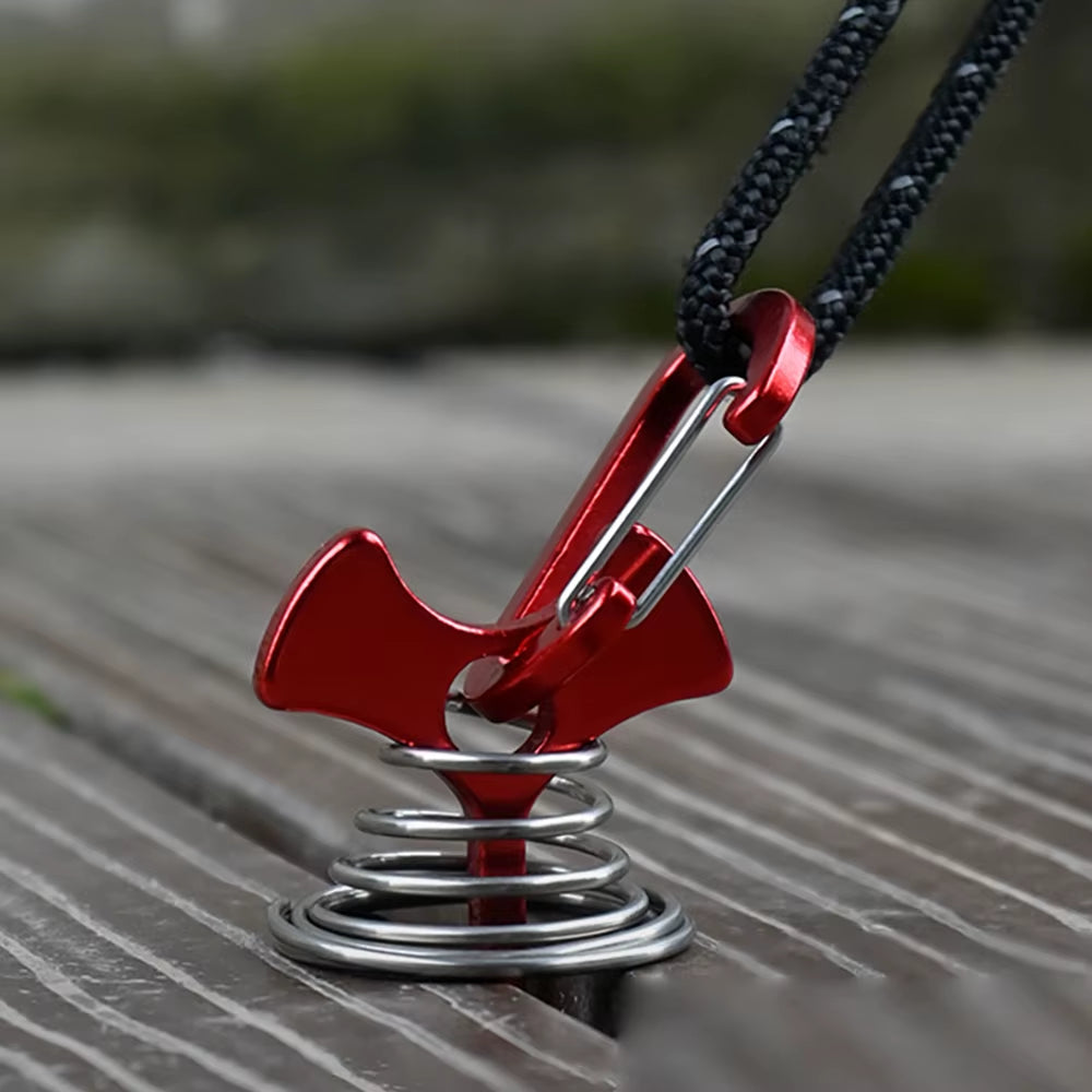 TARKA Camping Tent Pegs Deck Floor Nail Fish Bones Board Spring Nail with Rope Bucklestentnails Campingtent Supplies Accessories