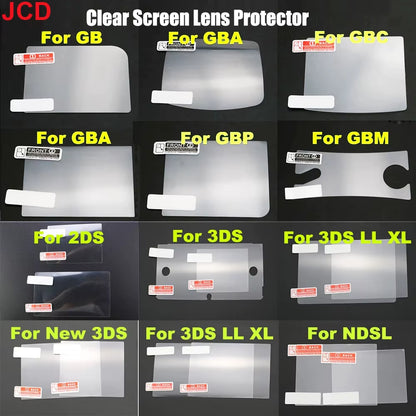 1Pcs Top Bottom HD Clear Protective Film for GB GBA GBC GBA SP DSL NDSL for 2DS New 3DS XL LCD Screen Protector