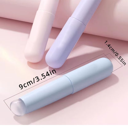Silicone Lip Brush with Cover - Portable Round-Tip Applicator for Easy Lipstick & Concealer Blending, Ideal for Beginners