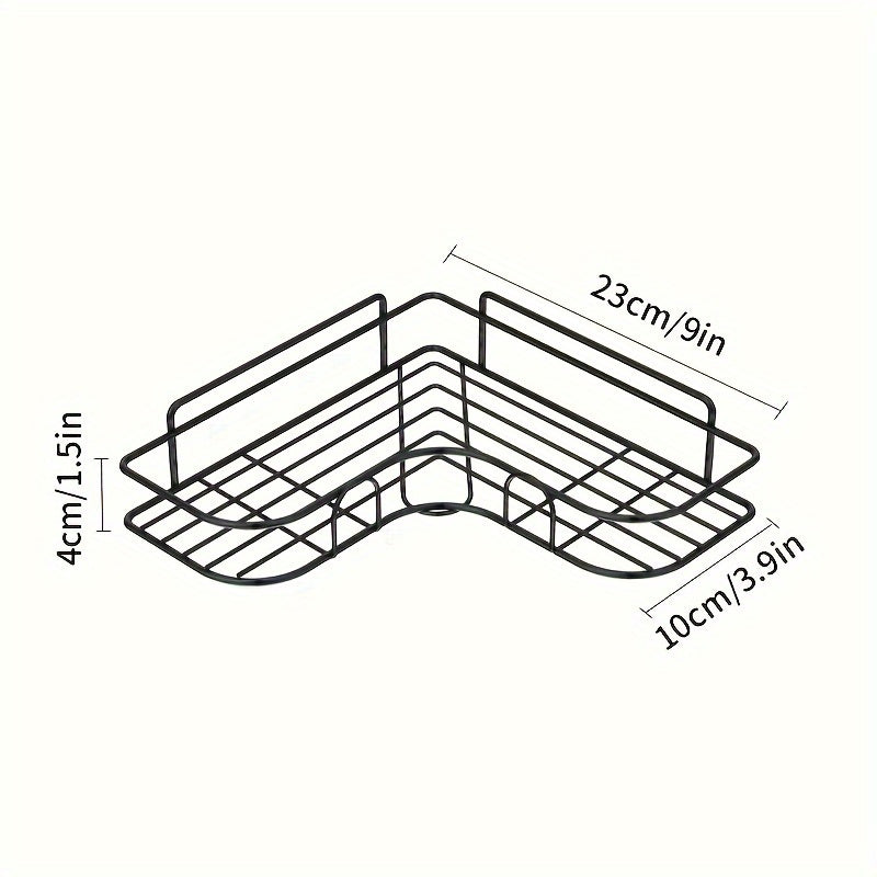 Corner Shower Rack - Rust-Resistant, Wall-Mounted Bathroom Storage Shelf, Ideal for Holding Shampoo, Toner, And Cosmetics. Beauty Fashion