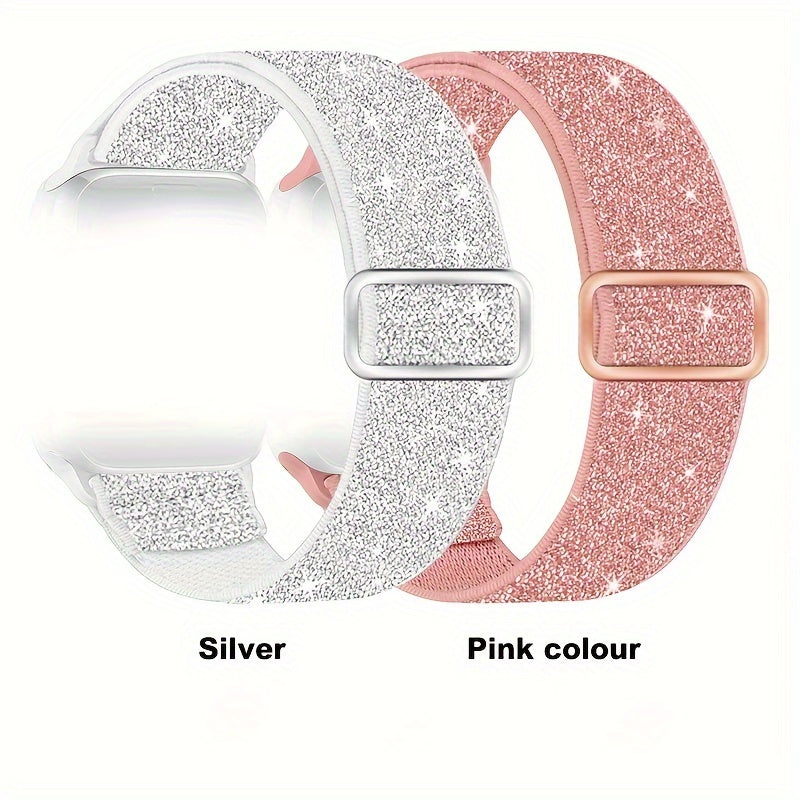 2pcs Nylon Bands Compatible With IWatch Bands 38mm 40mm 41mm 42mm 44mm 45mm 49mm For Women, Adjustable Braided Sport Bands For IWatch Series 9/8/7/6/SE/5/4/3/2/1 Beauty World Shop