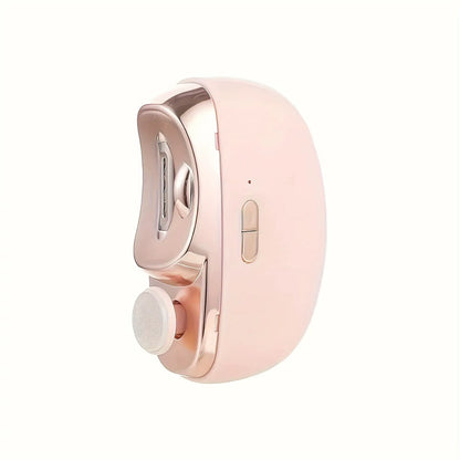 Electric Nail Clipper Safety Automatic Fingernail Clipper with Light Portable Polishing Nail Trimmer for Kids Adults Elderly